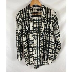 Calvin Klein Patterned Button Down Shirt Size XS